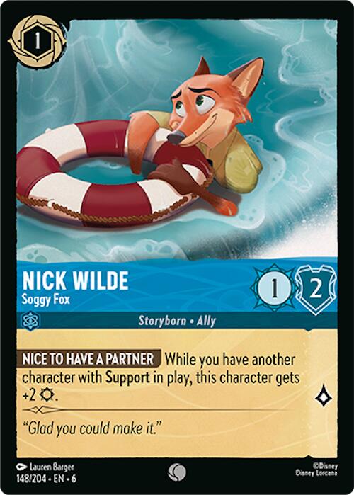 Nick Wilde - Soggy Fox (148/204) [Azurite Sea] Lorcana Single Disney | Red Claw Gaming