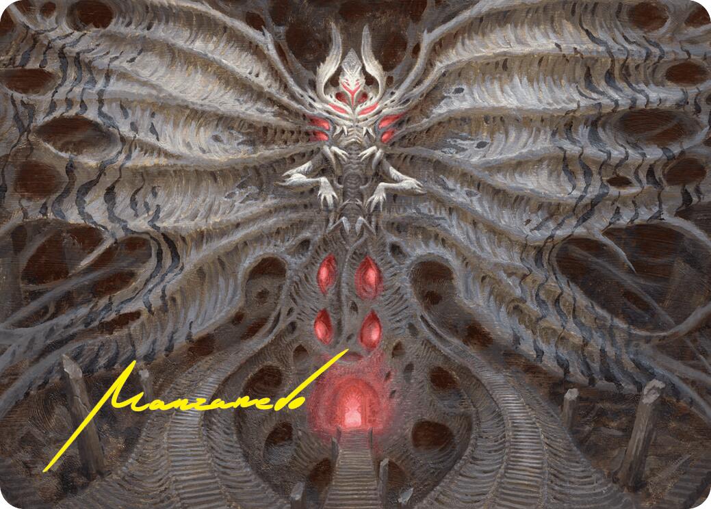 Valgavoth, Terror Eater Art Card (Gold-Stamped Signature) [Duskmourn: House of Horror Art Series] MTG Single Magic: The Gathering    | Red Claw Gaming