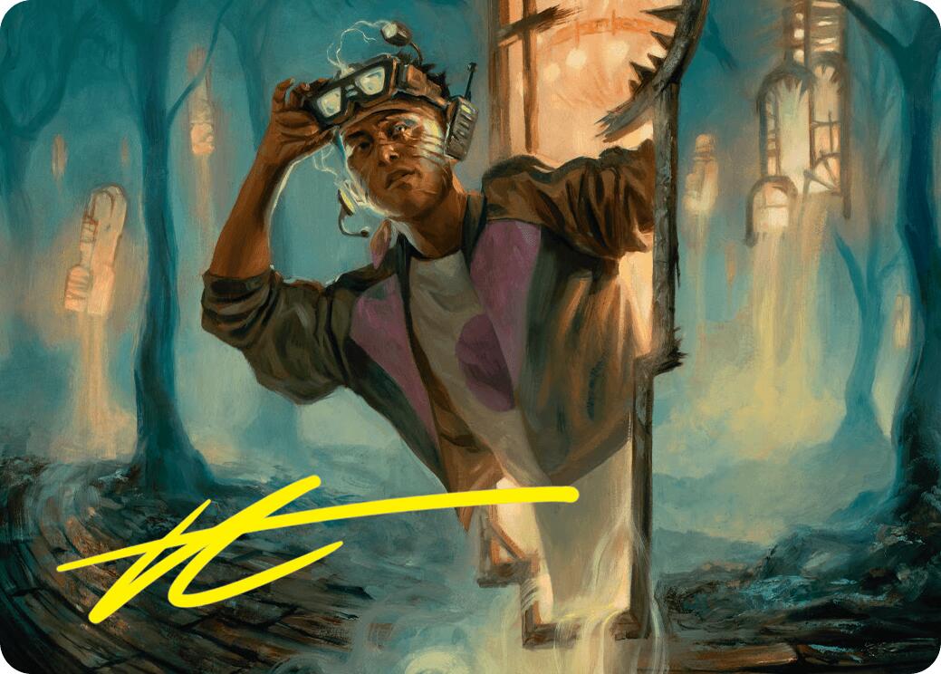 House Cartographer Art Card (Gold-Stamped Signature) [Duskmourn: House of Horror Art Series] MTG Single Magic: The Gathering    | Red Claw Gaming