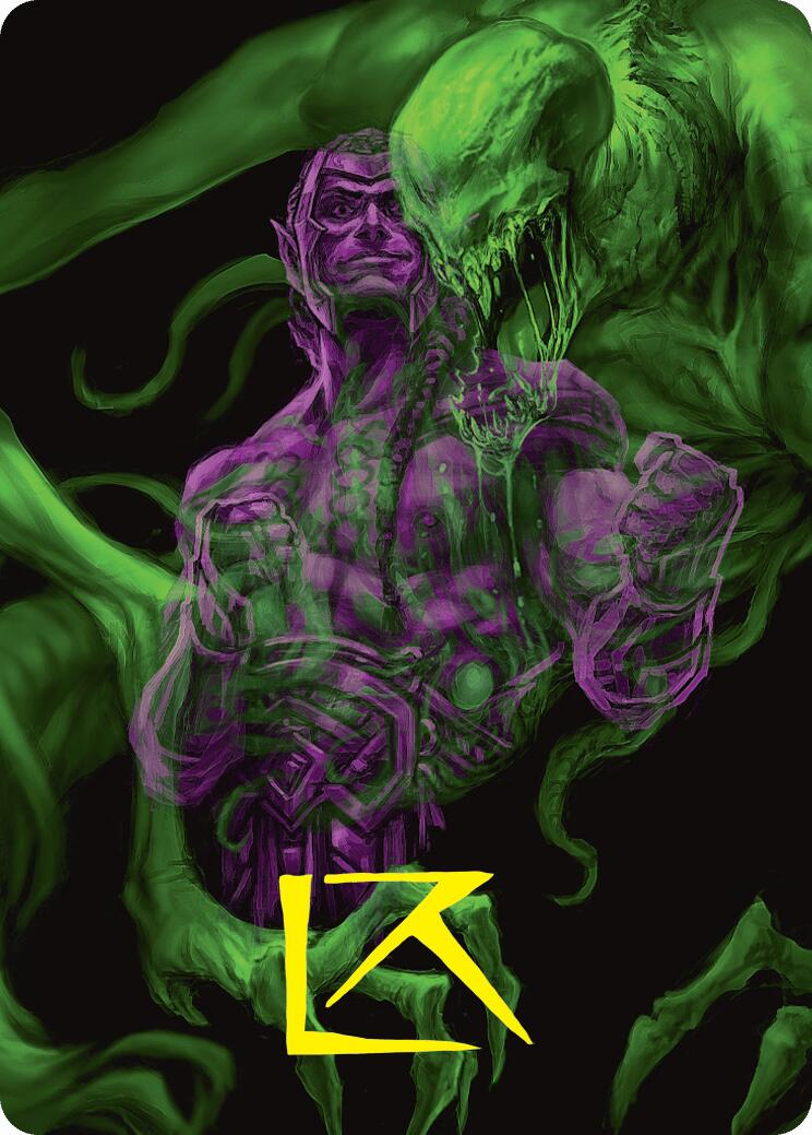 Tyvar, the Pummeler Art Card (Gold-Stamped Signature) [Duskmourn: House of Horror Art Series] MTG Single Magic: The Gathering    | Red Claw Gaming