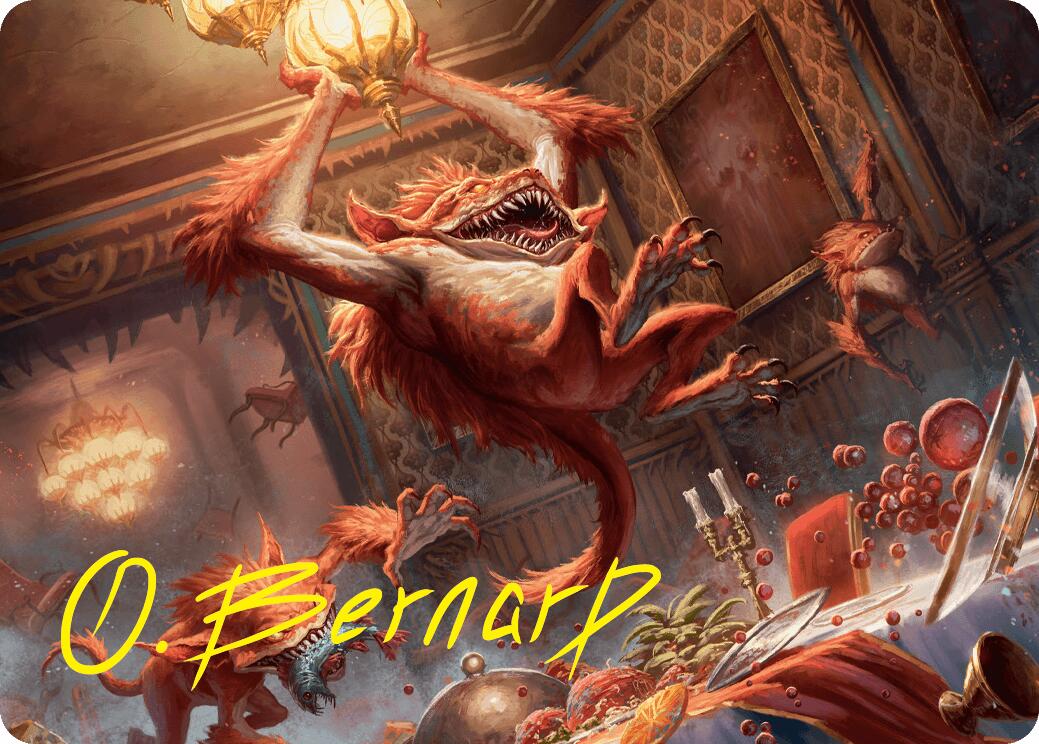 Midnight Mayhem Art Card (Gold-Stamped Signature) [Duskmourn: House of Horror Art Series] MTG Single Magic: The Gathering    | Red Claw Gaming