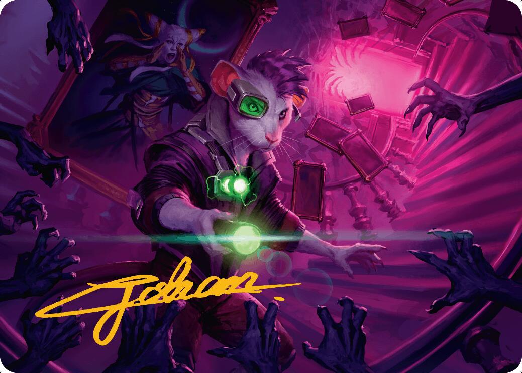 Nashi, Searcher in the Dark Art Card (21/54) (Gold-Stamped Signature) [Duskmourn: House of Horror Art Series] MTG Single Magic: The Gathering    | Red Claw Gaming