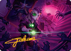 Nashi, Searcher in the Dark Art Card (21/54) (Gold-Stamped Signature) [Duskmourn: House of Horror Art Series] MTG Single Magic: The Gathering    | Red Claw Gaming