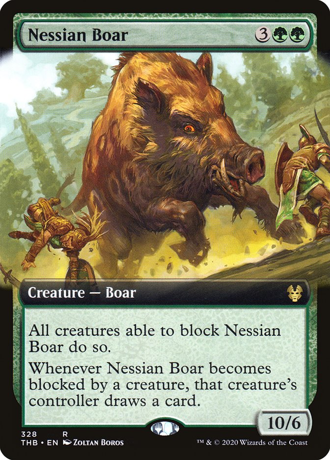 Nessian Boar (Extended Art) [Theros Beyond Death] MTG Single Magic: The Gathering | Red Claw Gaming