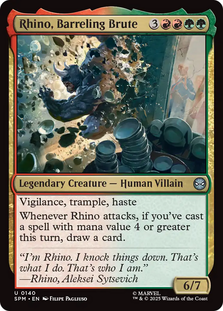 Rhino, Barreling Brute [Marvel's Spider-Man] MTG Single Magic: The Gathering | Red Claw Gaming