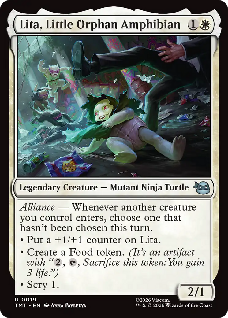 Lita, Little Orphan Amphibian [Teenage Mutant Ninja Turtles] MTG Single Magic: The Gathering | Red Claw Gaming
