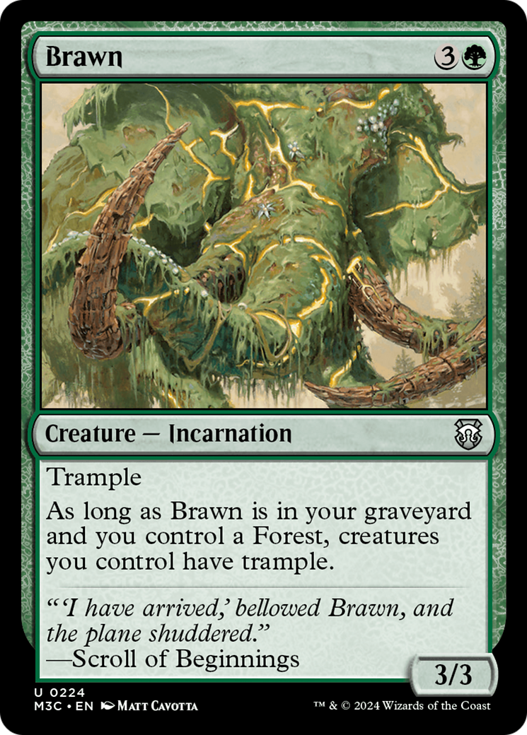 Brawn (Ripple Foil) [Modern Horizons 3 Commander] MTG Single Magic: The Gathering    | Red Claw Gaming