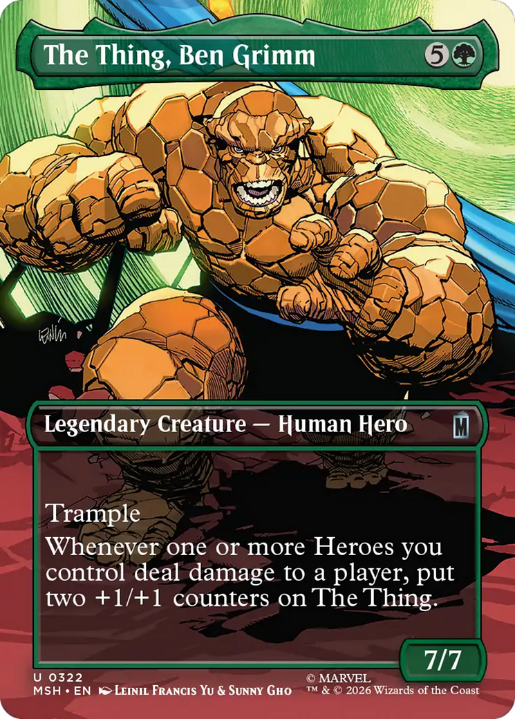 The Thing, Ben Grimm (Borderless) [Marvel Super Heroes] MTG Single Magic: The Gathering | Red Claw Gaming