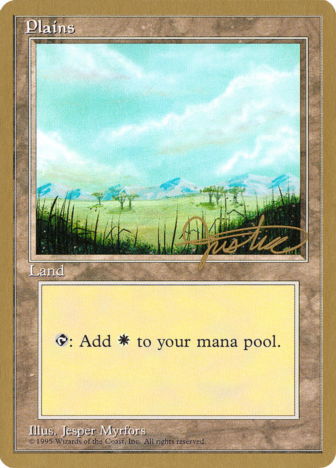 Plains (mj365) (Mark Justice) [Pro Tour Collector Set] MTG Single Magic: The Gathering | Red Claw Gaming