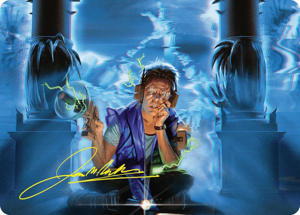 Oblivious Bookworm Art Card (Gold-Stamped Signature) [Duskmourn: House of Horror Art Series] MTG Single Magic: The Gathering    | Red Claw Gaming