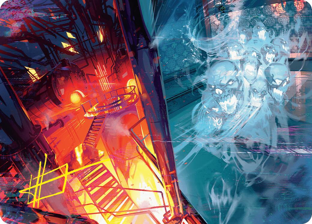 Roaring Furnace // Steaming Sauna Art Card (Gold-Stamped Signature) [Duskmourn: House of Horror Art Series] MTG Single Magic: The Gathering    | Red Claw Gaming