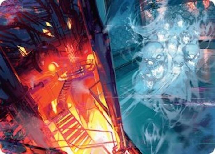 Roaring Furnace // Steaming Sauna Art Card [Duskmourn: House of Horror Art Series] MTG Single Magic: The Gathering    | Red Claw Gaming