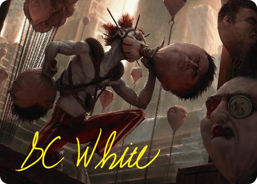 The Jolly Balloon Man Art Card (Gold-Stamped Signature) [Duskmourn: House of Horror Art Series] MTG Single Magic: The Gathering    | Red Claw Gaming