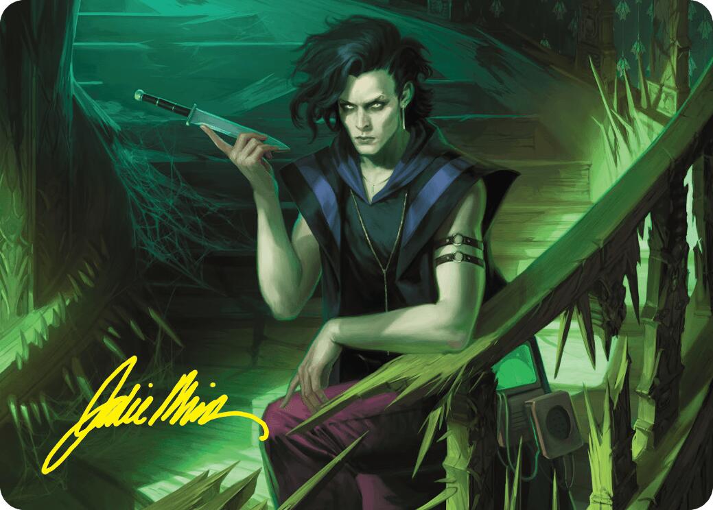 Winter, Misanthropic Guide Art Card (Gold-Stamped Signature) [Duskmourn: House of Horror Art Series] MTG Single Magic: The Gathering    | Red Claw Gaming