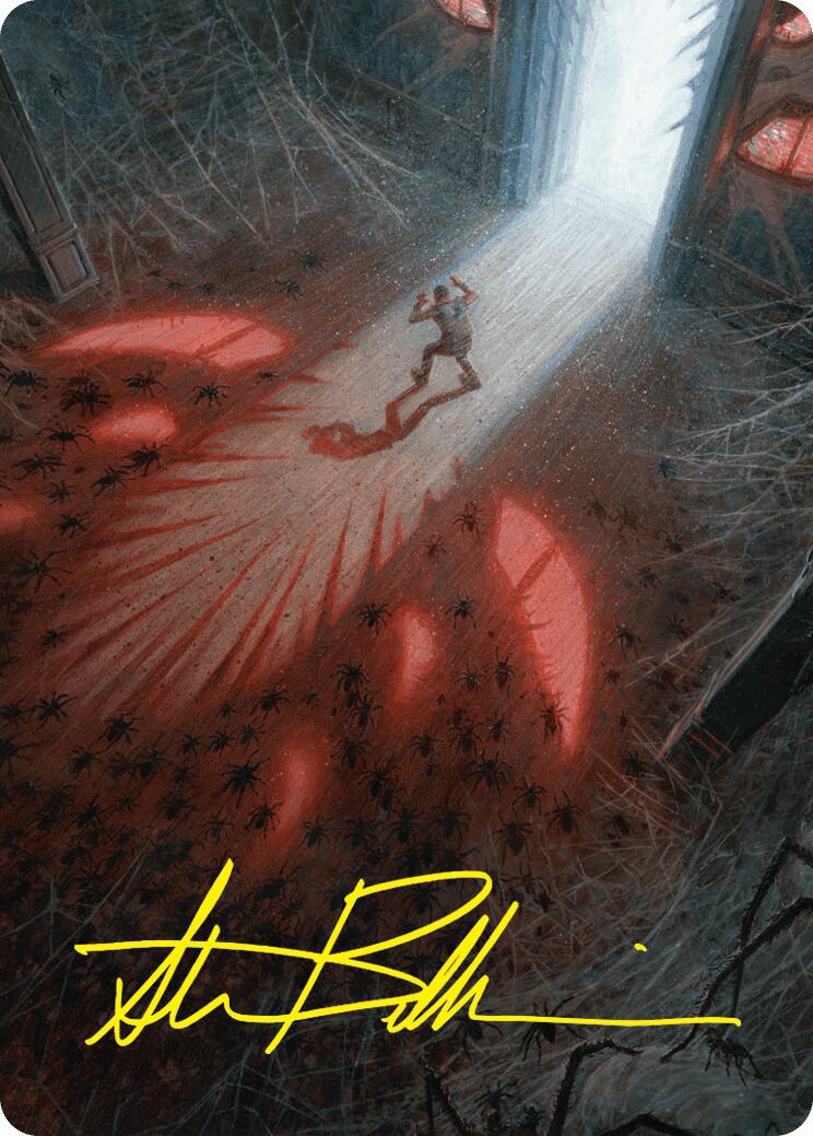 Fear My Authority Art Card (Gold-Stamped Signature) [Duskmourn: House of Horror Art Series] MTG Single Magic: The Gathering    | Red Claw Gaming