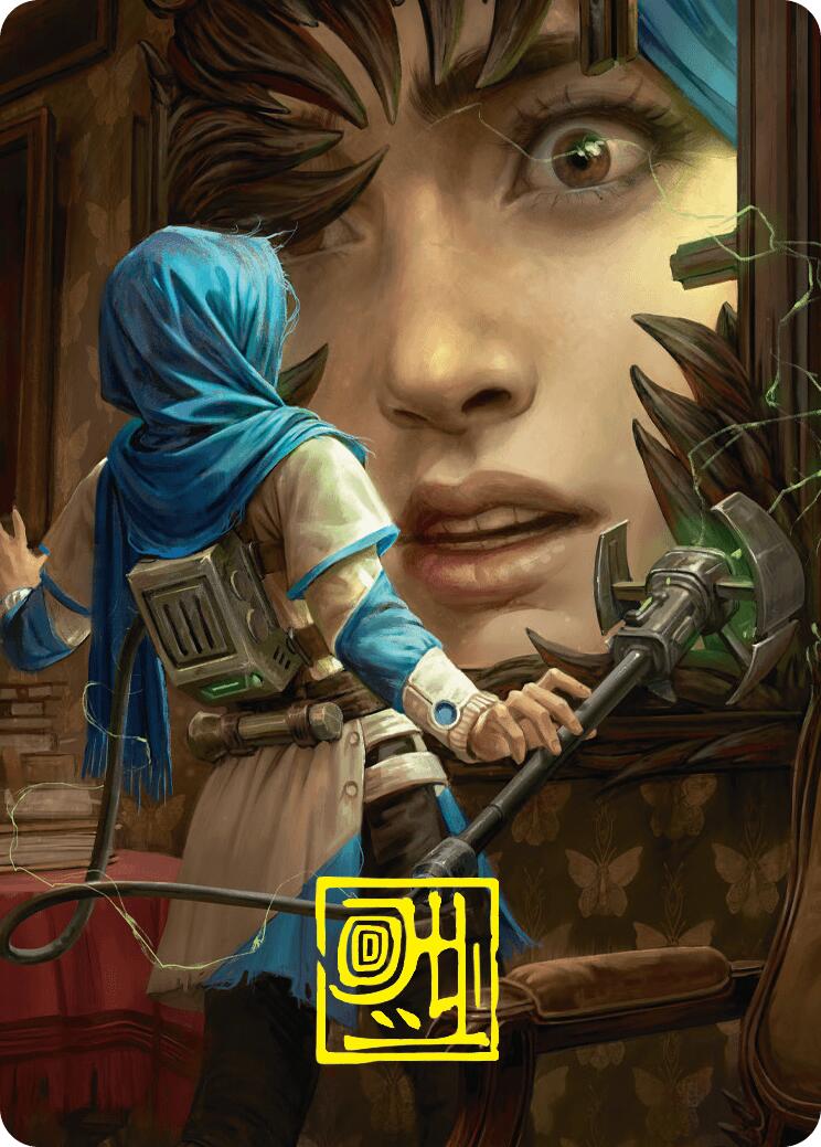 Reality Is Mine to Control Art Card (Gold-Stamped Signature) [Duskmourn: House of Horror Art Series] MTG Single Magic: The Gathering    | Red Claw Gaming