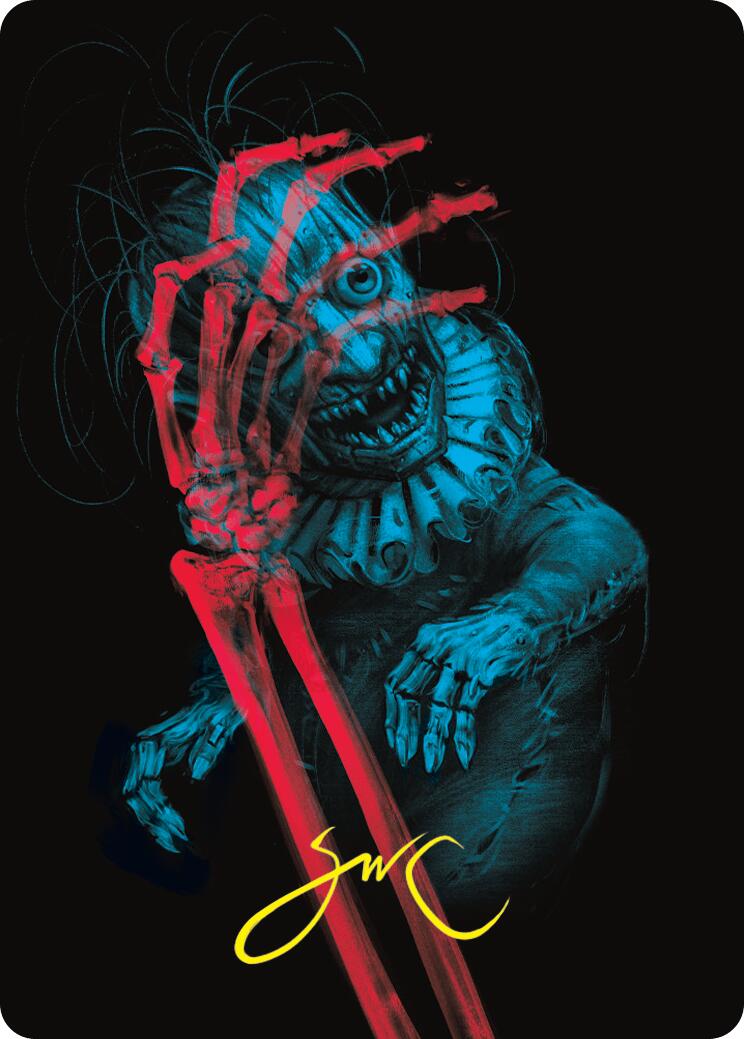 Marvin, Murderous Mimic Art Card (Gold-Stamped Signature) [Duskmourn: House of Horror Art Series] MTG Single Magic: The Gathering    | Red Claw Gaming