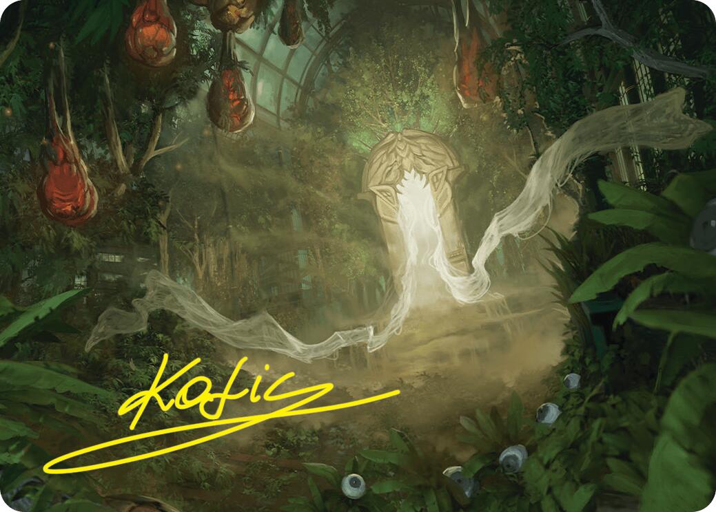 Hushwood Verge Art Card (Gold-Stamped Signature) [Duskmourn: House of Horror Art Series] MTG Single Magic: The Gathering    | Red Claw Gaming