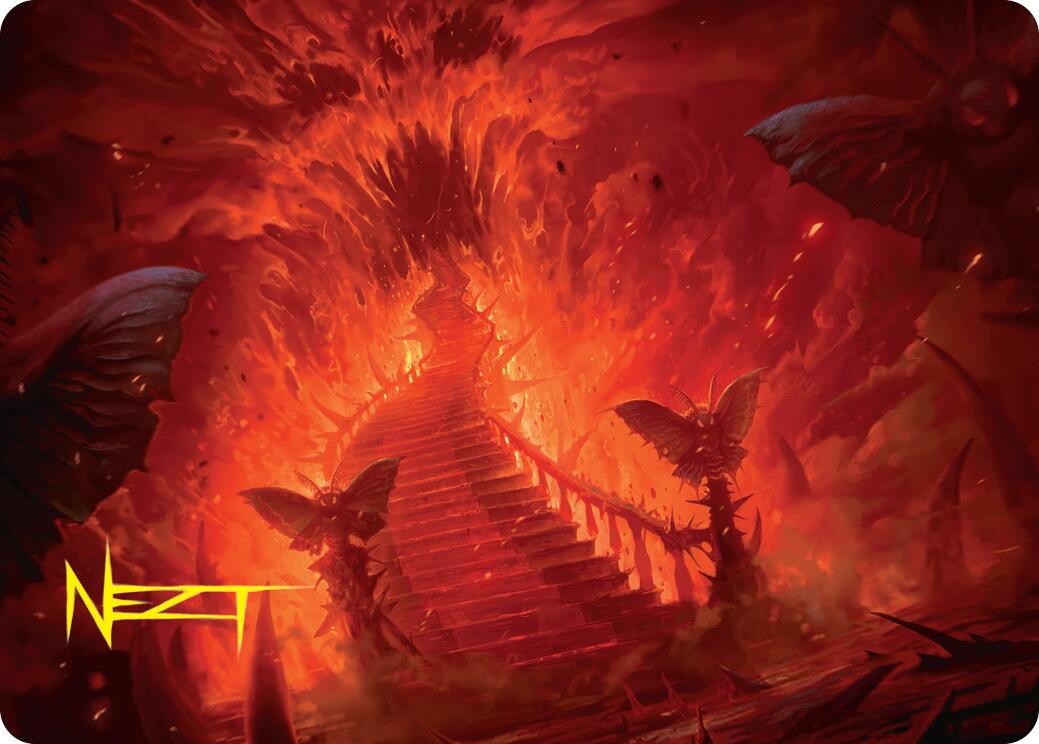 Mountain Art Card (Gold-Stamped Signature) [Duskmourn: House of Horror Art Series] MTG Single Magic: The Gathering    | Red Claw Gaming