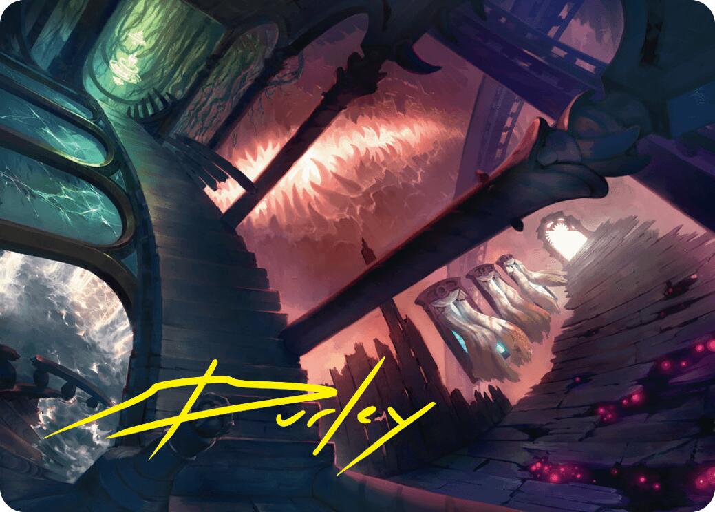 Terramorphic Expanse Art Card (Gold-Stamped Signature) [Duskmourn: House of Horror Art Series] MTG Single Magic: The Gathering    | Red Claw Gaming