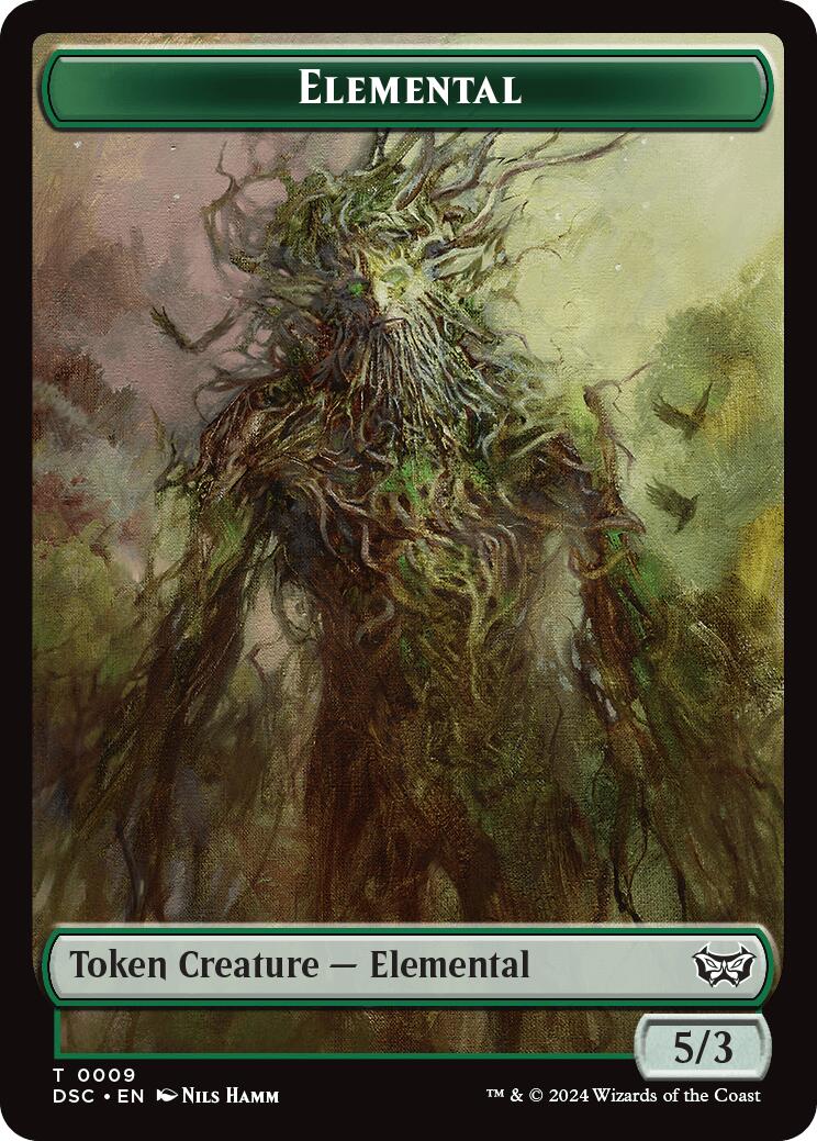 Elemental // Bird Double-Sided Token [Duskmourn: House of Horror Commander Tokens] MTG Single Magic: The Gathering | Red Claw Gaming
