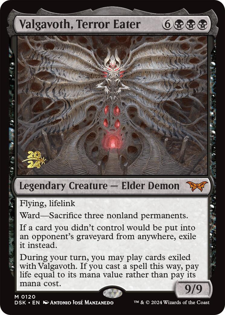 Valgavoth, Terror Eater [Duskmourn: House of Horror Prerelease Promos] MTG Single Magic: The Gathering    | Red Claw Gaming