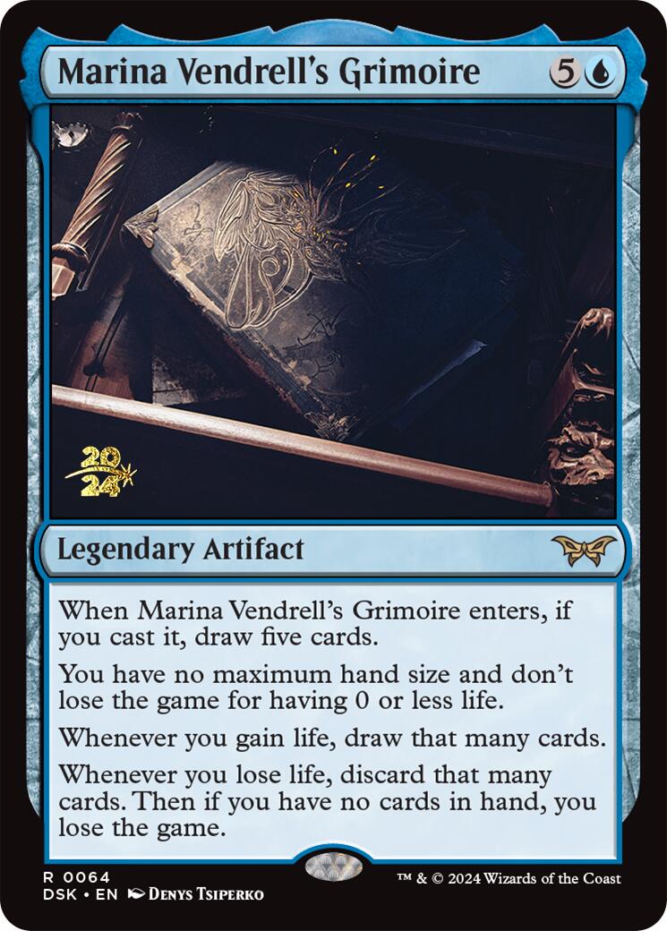 Marina Vendrell's Grimoire [Duskmourn: House of Horror Prerelease Promos] MTG Single Magic: The Gathering    | Red Claw Gaming