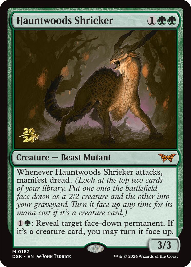 Hauntwoods Shrieker [Duskmourn: House of Horror Prerelease Promos] MTG Single Magic: The Gathering    | Red Claw Gaming