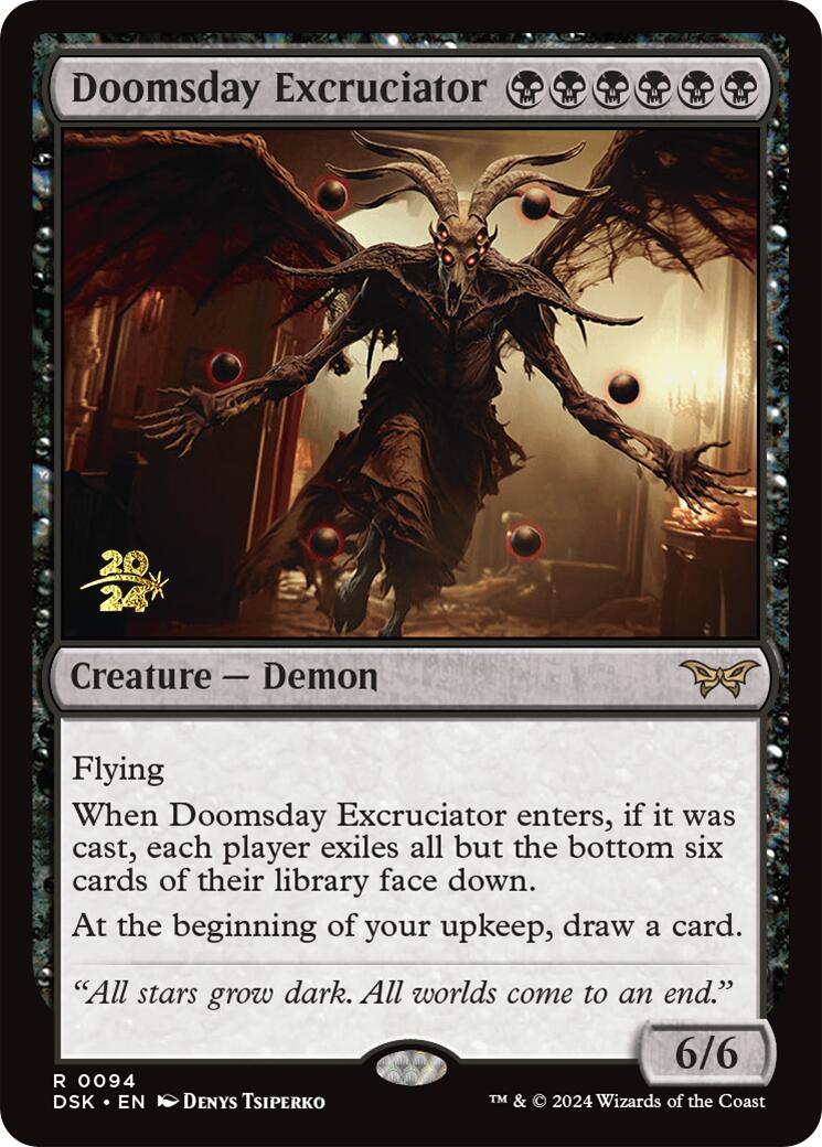 Doomsday Excruciator [Duskmourn: House of Horror Prerelease Promos] MTG Single Magic: The Gathering    | Red Claw Gaming