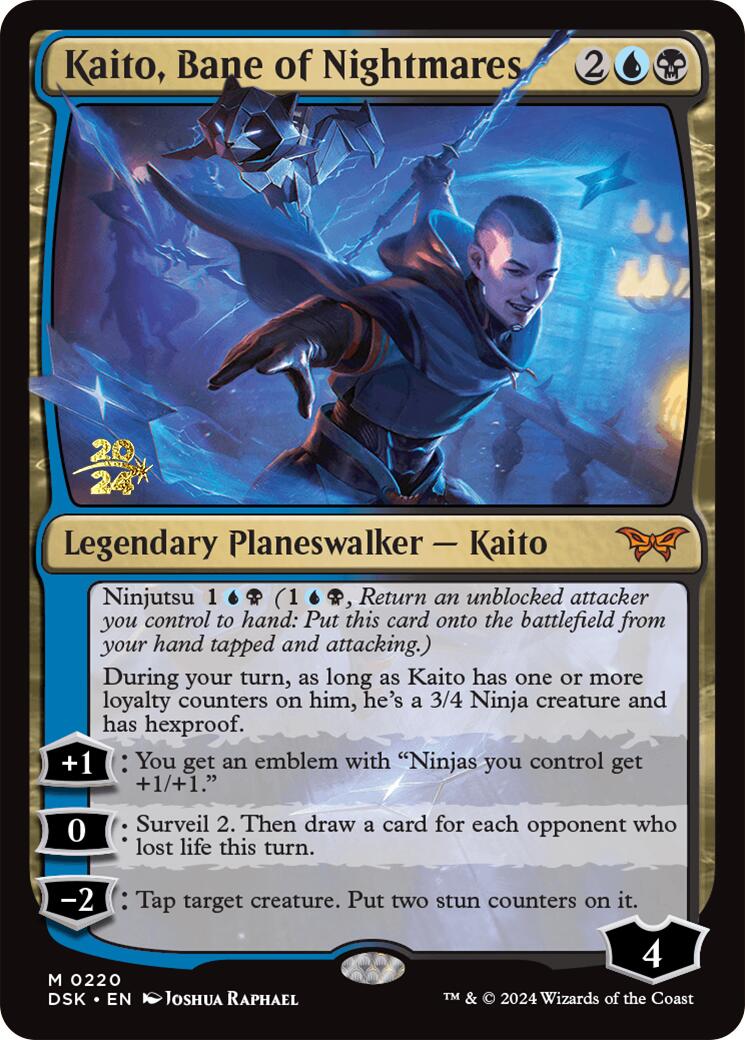 Kaito, Bane of Nightmares [Duskmourn: House of Horror Prerelease Promos] MTG Single Magic: The Gathering    | Red Claw Gaming