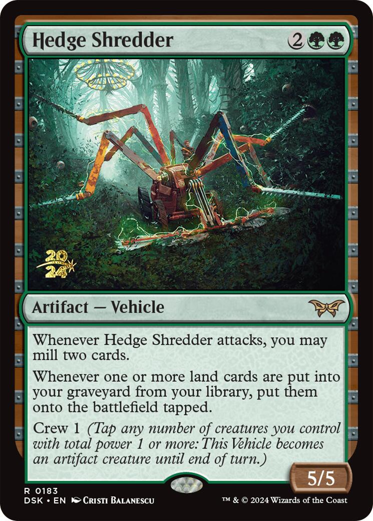 Hedge Shredder [Duskmourn: House of Horror Prerelease Promos] MTG Single Magic: The Gathering    | Red Claw Gaming