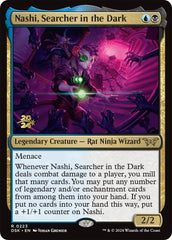 Nashi, Searcher in the Dark [Duskmourn: House of Horror Prerelease Promos] MTG Single Magic: The Gathering    | Red Claw Gaming