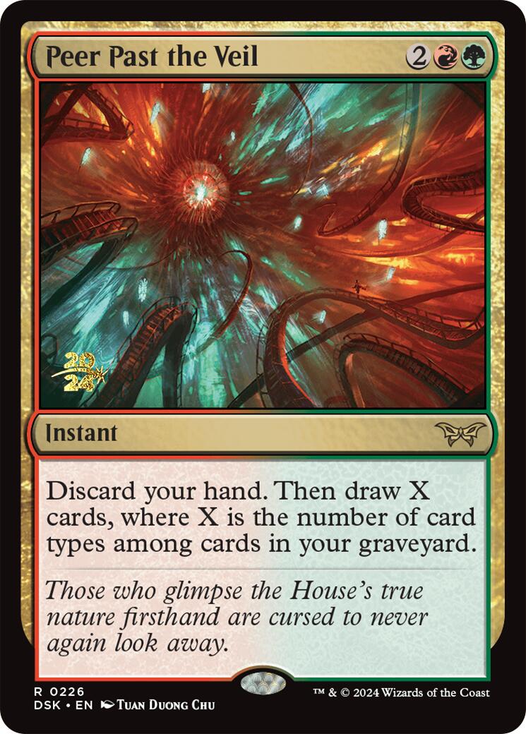 Peer Past the Veil [Duskmourn: House of Horror Prerelease Promos] MTG Single Magic: The Gathering | Red Claw Gaming