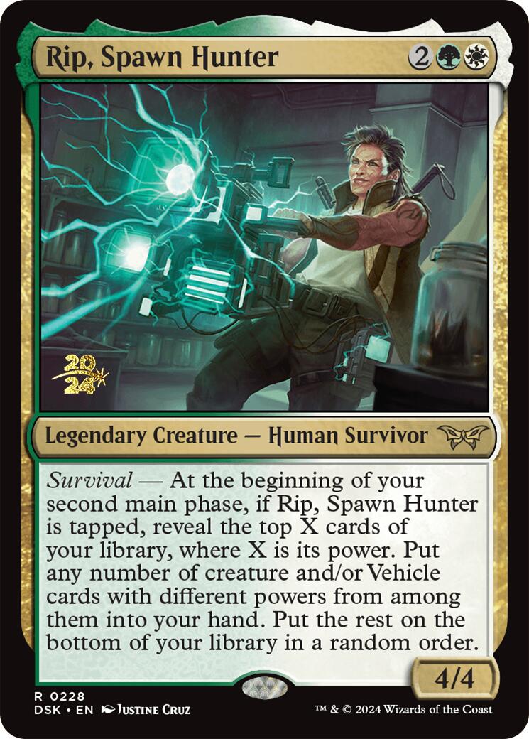 Rip, Spawn Hunter [Duskmourn: House of Horror Prerelease Promos] MTG Single Magic: The Gathering    | Red Claw Gaming