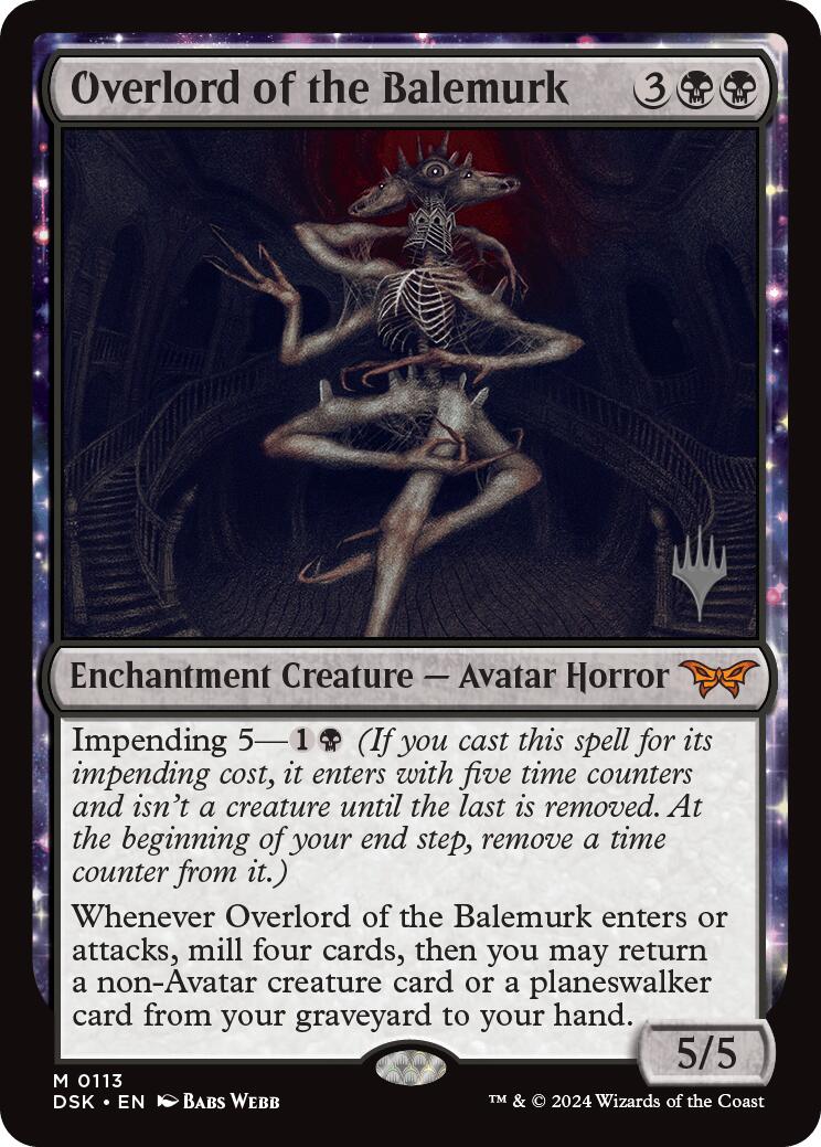 Overlord of the Balemurk (Promo Pack) [Duskmourn: House of Horror Promos] MTG Single Magic: The Gathering | Red Claw Gaming