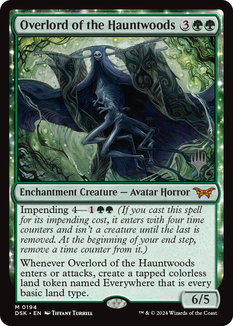Overlord of the Hauntwoods (Promo Pack) [Duskmourn: House of Horror Promos] MTG Single Magic: The Gathering | Red Claw Gaming