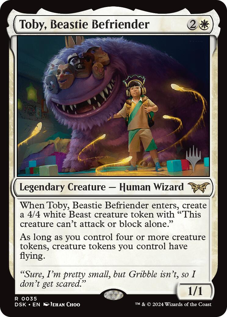 Toby, Beastie Befriender (Promo Pack) [Duskmourn: House of Horror Promos] MTG Single Magic: The Gathering | Red Claw Gaming