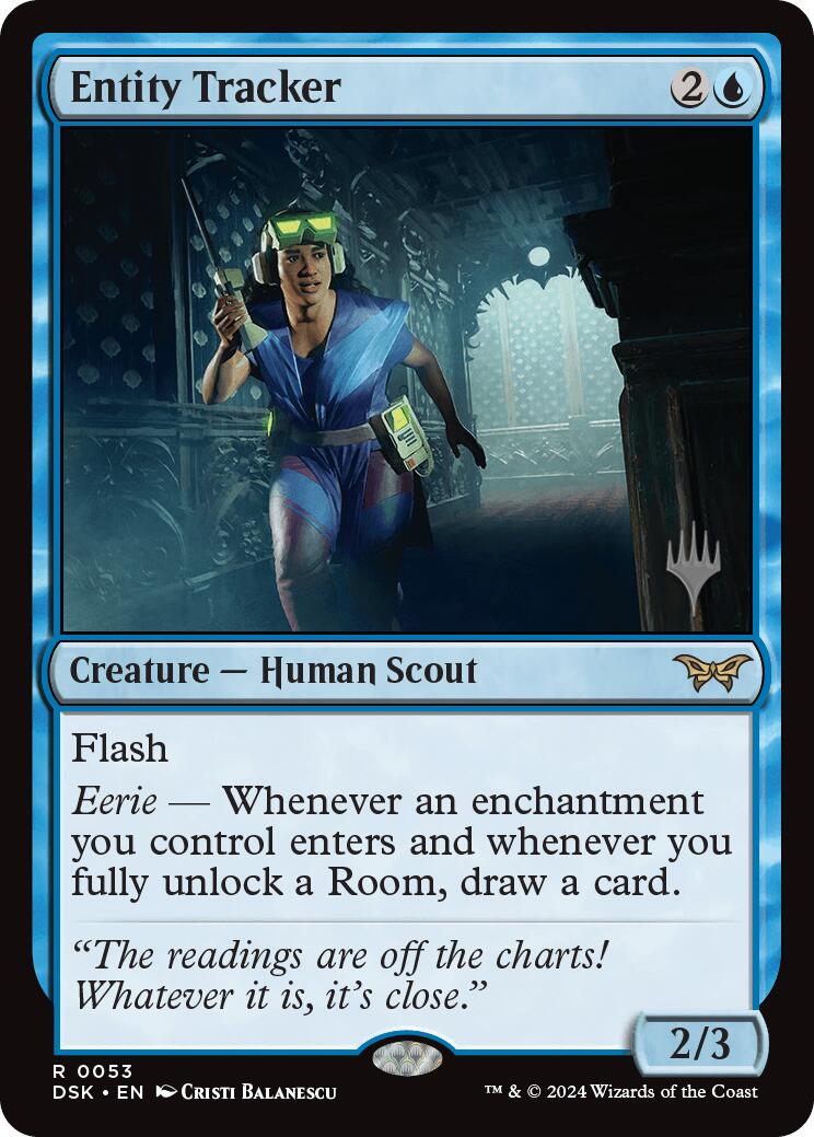 Entity Tracker (0053) (Promo Pack) [Duskmourn: House of Horror Promos] MTG Single Magic: The Gathering | Red Claw Gaming
