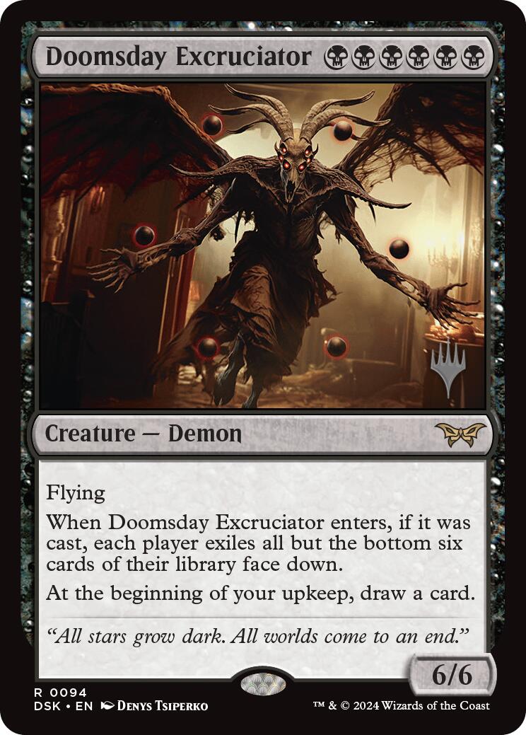 Doomsday Excruciator (Promo Pack) [Duskmourn: House of Horror Promos] MTG Single Magic: The Gathering | Red Claw Gaming