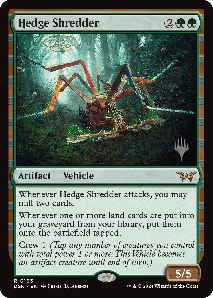 Hedge Shredder (Promo Pack) [Duskmourn: House of Horror Promos] MTG Single Magic: The Gathering | Red Claw Gaming