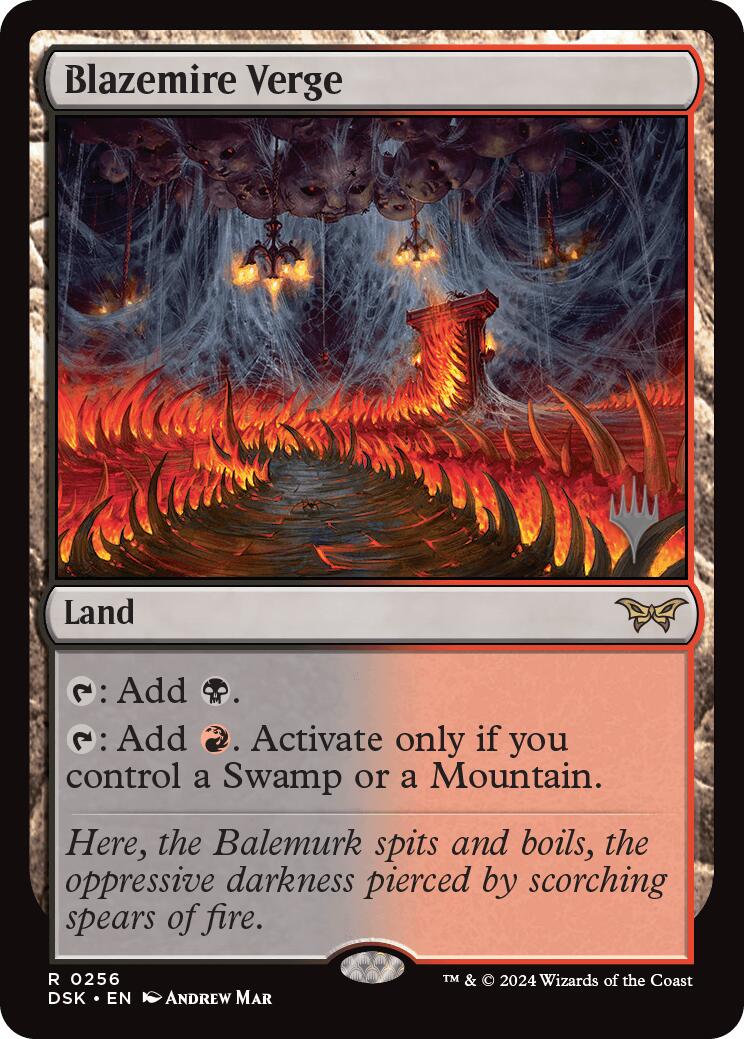 Blazemire Verge (Promo Pack) [Duskmourn: House of Horror Promos] MTG Single Magic: The Gathering | Red Claw Gaming