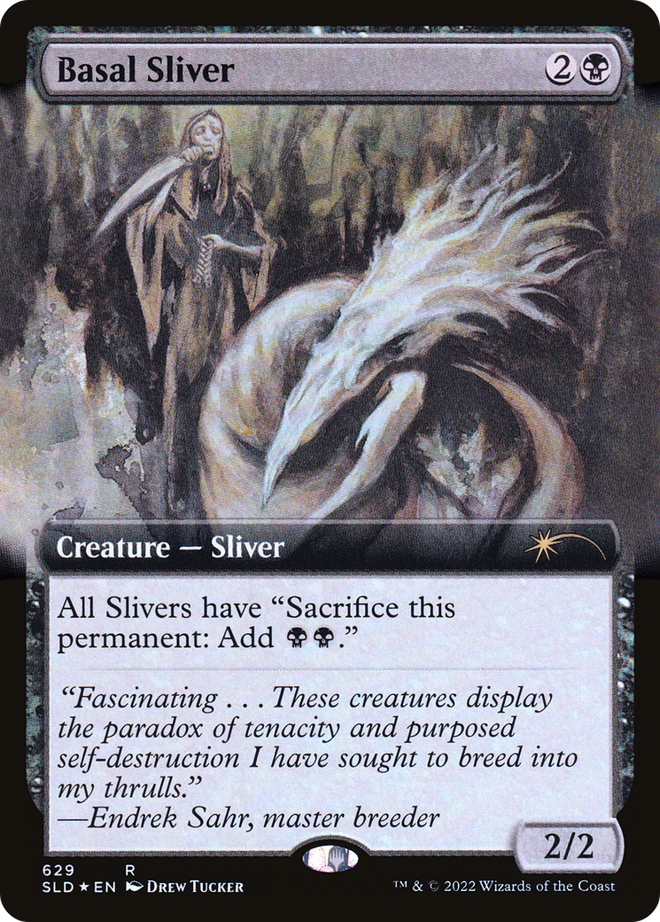 Basal Sliver (Extended Art) [Secret Lair Drop Promos] MTG Single Magic: The Gathering | Red Claw Gaming