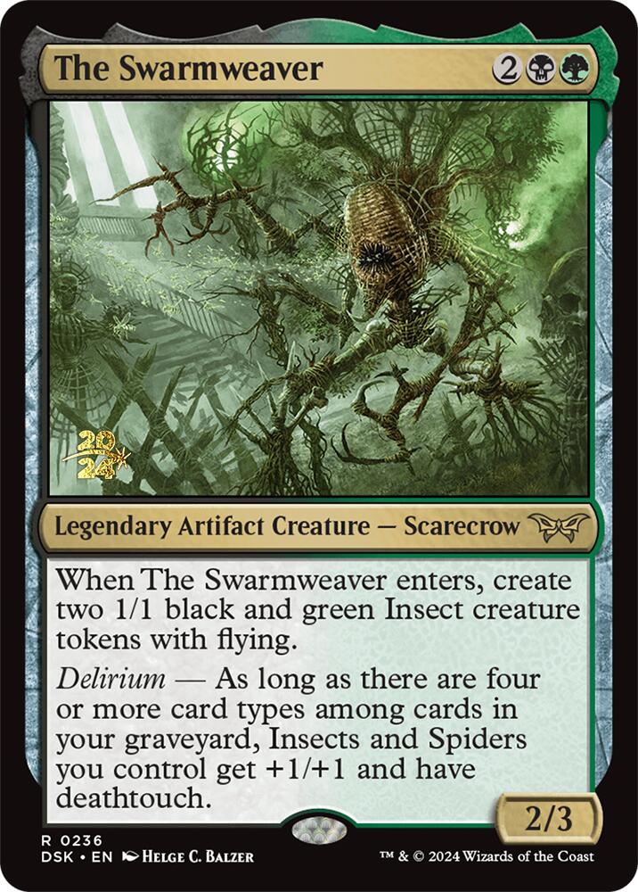 The Swarmweaver (0236) [Duskmourn: House of Horror Prerelease Promos] MTG Single Magic: The Gathering    | Red Claw Gaming