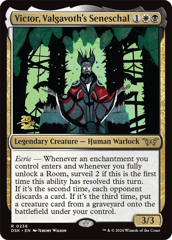 Victor, Valgavoth's Seneschal [Duskmourn: House of Horror Prerelease Promos] MTG Single Magic: The Gathering    | Red Claw Gaming