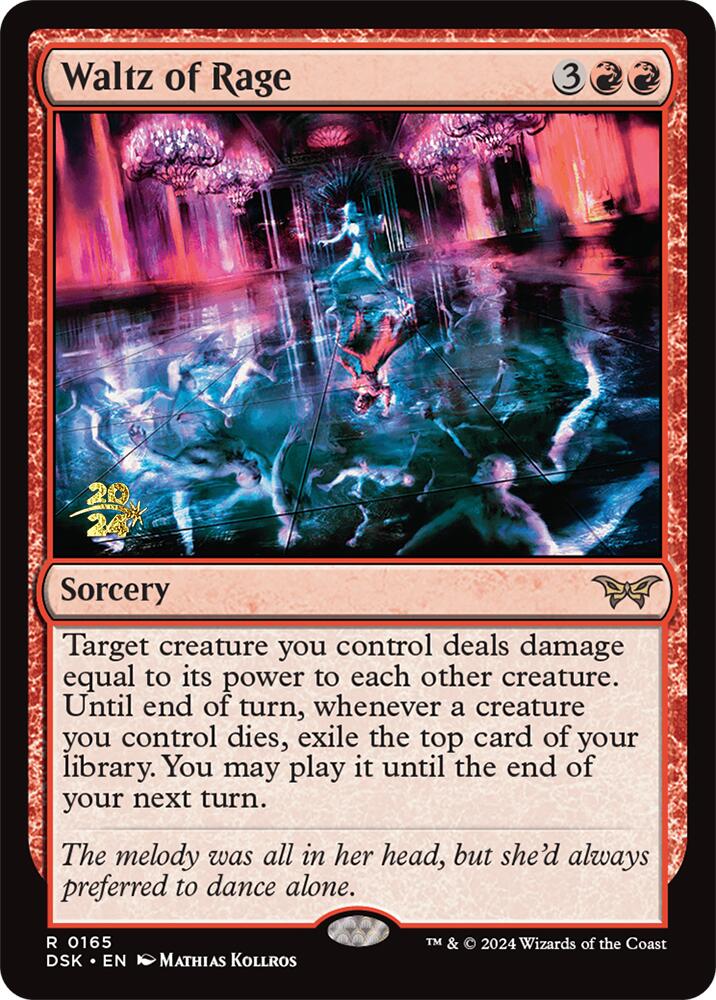 Waltz of Rage [Duskmourn: House of Horror Prerelease Promos] MTG Single Magic: The Gathering    | Red Claw Gaming