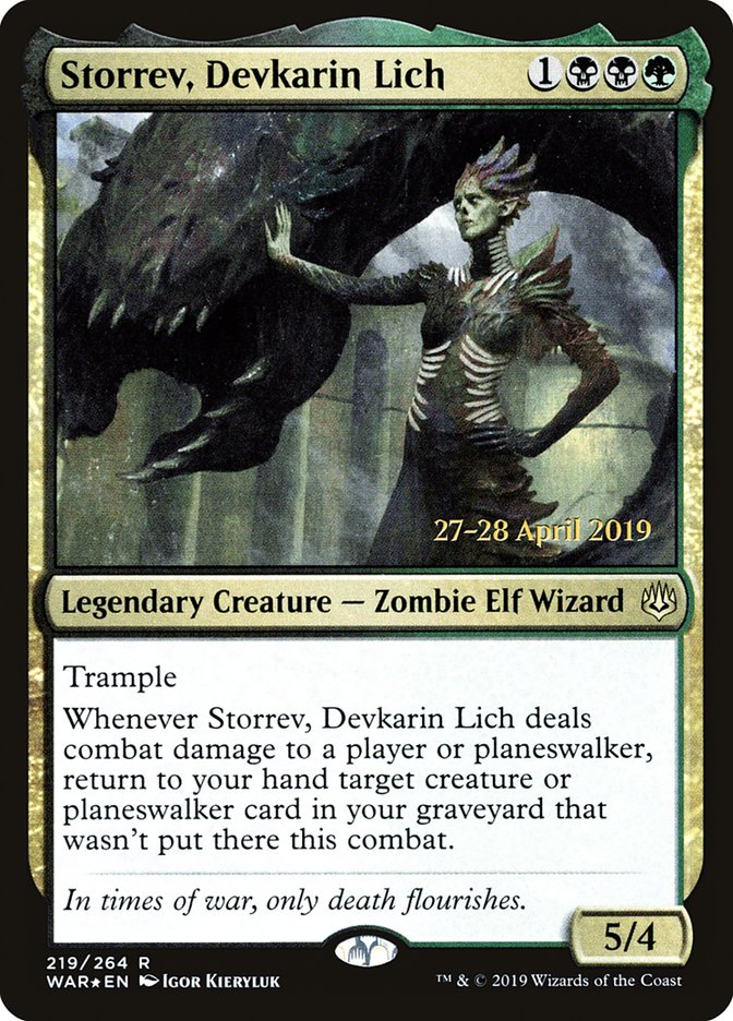 Storrev, Devkarin Lich [War of the Spark Prerelease Promos] MTG Single Magic: The Gathering | Red Claw Gaming