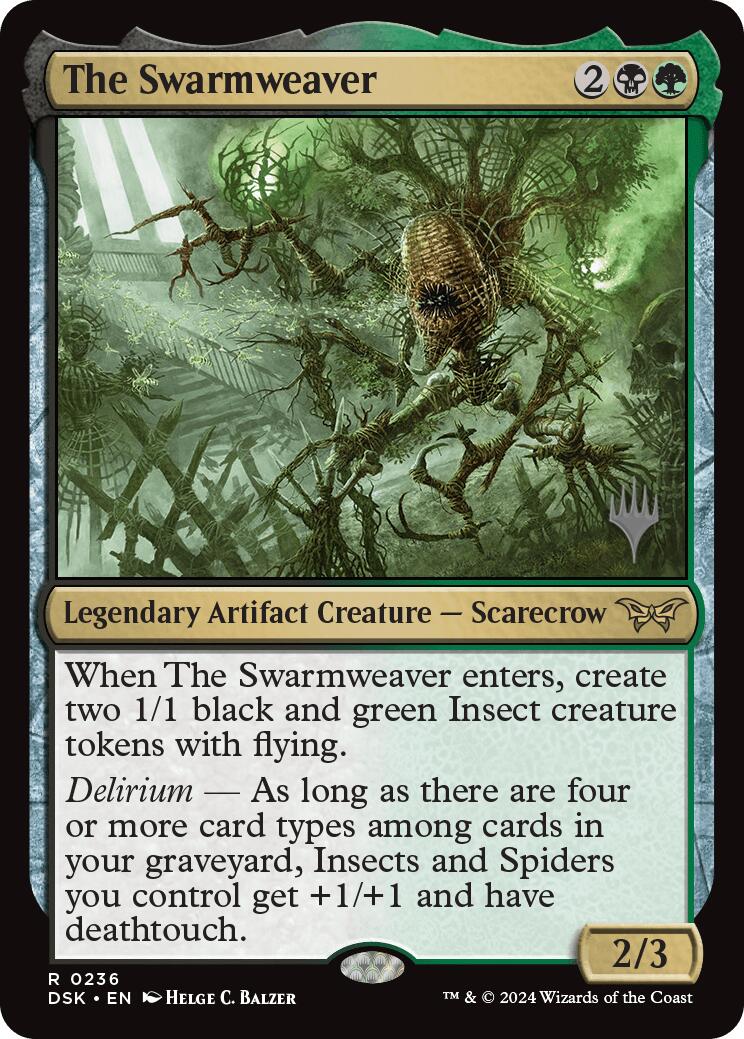 The Swarmweaver (0236) (Promo Pack) [Duskmourn: House of Horror Promos] MTG Single Magic: The Gathering | Red Claw Gaming