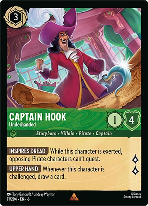 Captain Hook - Underhanded (71/204) [Azurite Sea] Lorcana Single Disney | Red Claw Gaming