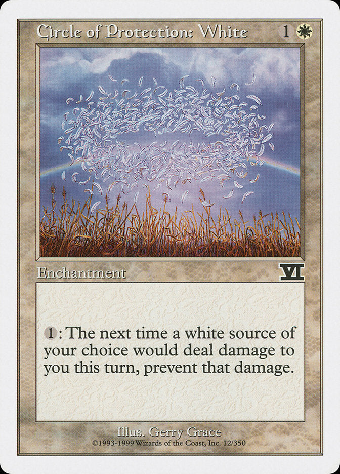 Circle of Protection: White [Classic Sixth Edition] MTG Single Magic: The Gathering | Red Claw Gaming