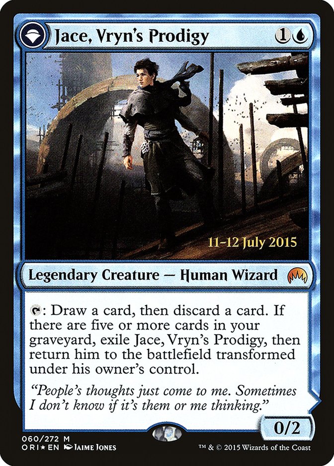 Jace, Vryn's Prodigy // Jace, Telepath Unbound [Magic Origins Prerelease Promos] MTG Single Magic: The Gathering | Red Claw Gaming